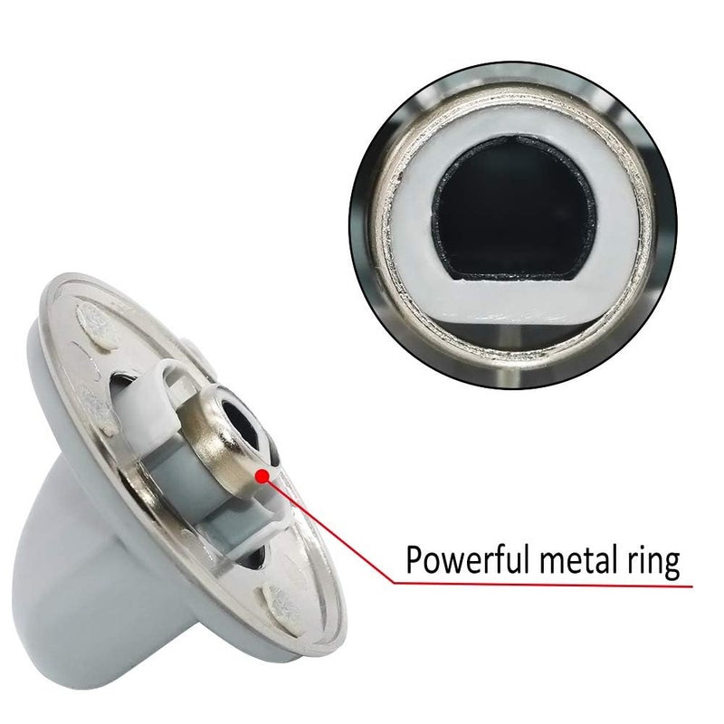 prime&swift WH01X10462 Dryer Control Knob with Reinforced Metal Ring (2Pack) Replacement fit for GE Dryer Knob WH01X10309,AP4485269,Grey - Image 3